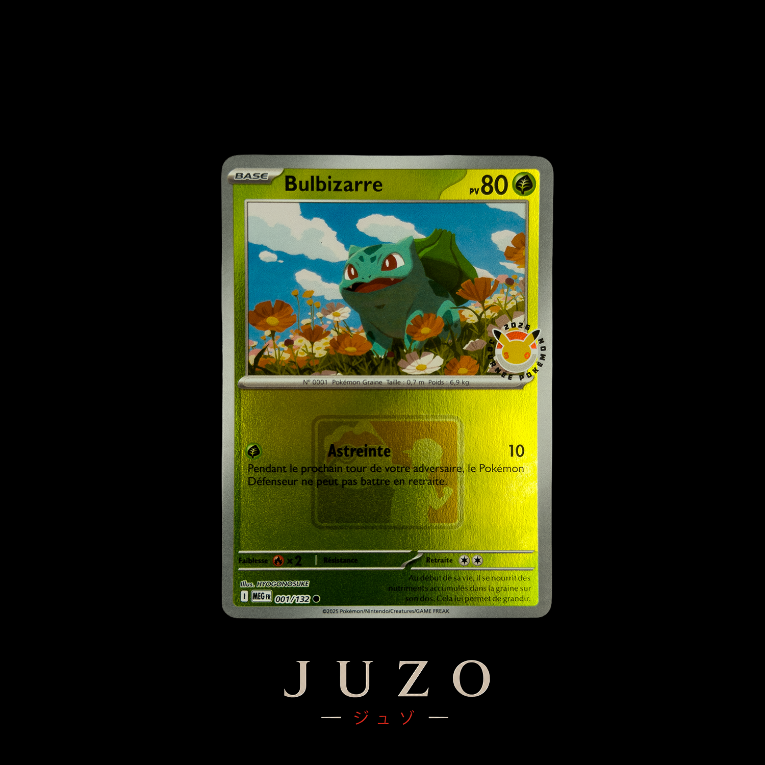 (🇫🇷) Bulbizarre Pokémon Day 2026 - STAMP 30ANS PROMO MEG 001/132